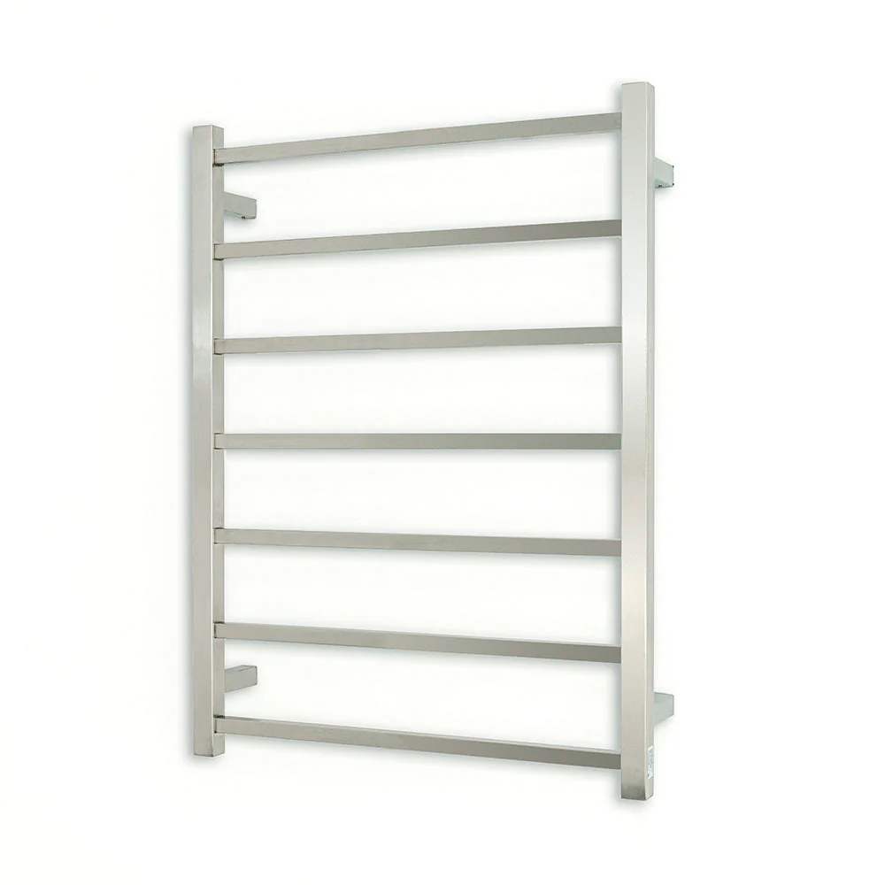 Radiant Heated Square Ladder 600 x 800mm - Brushed Satin