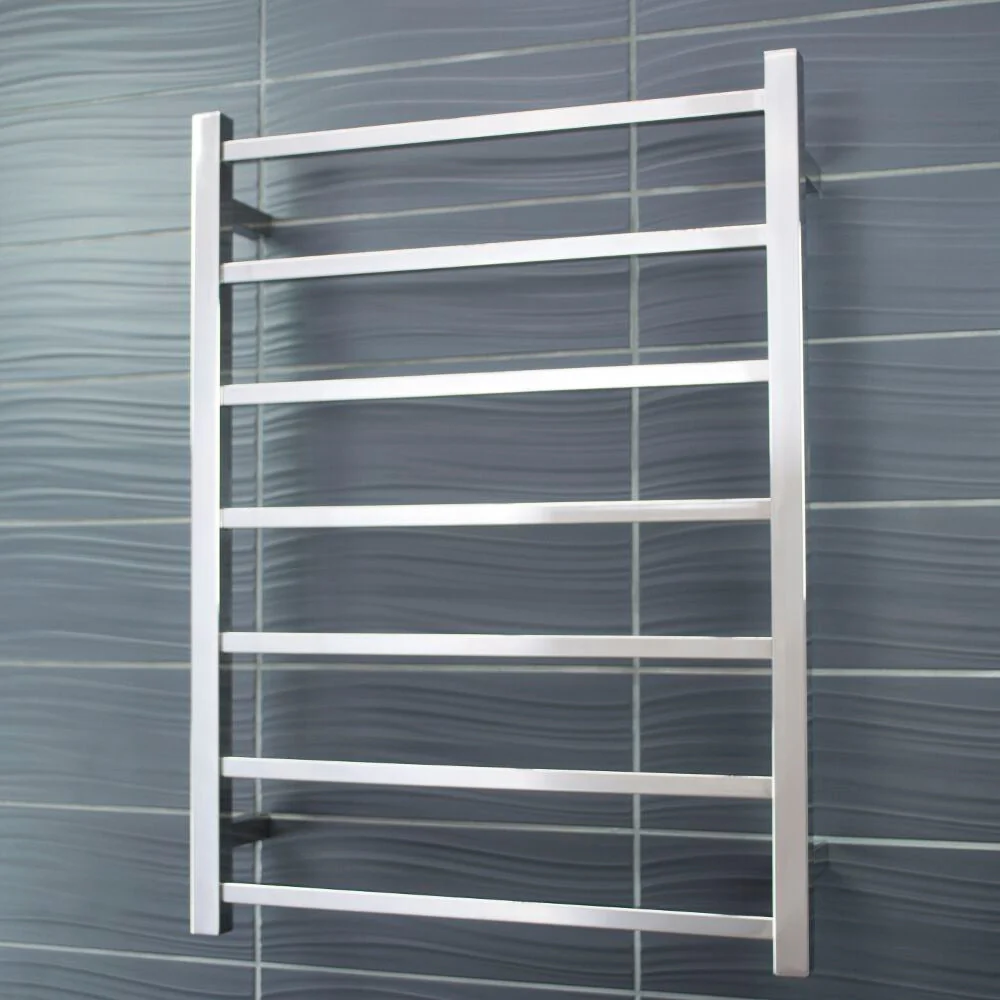 Radiant Heated Square Ladder 600 x 800mm - Mirror Polished