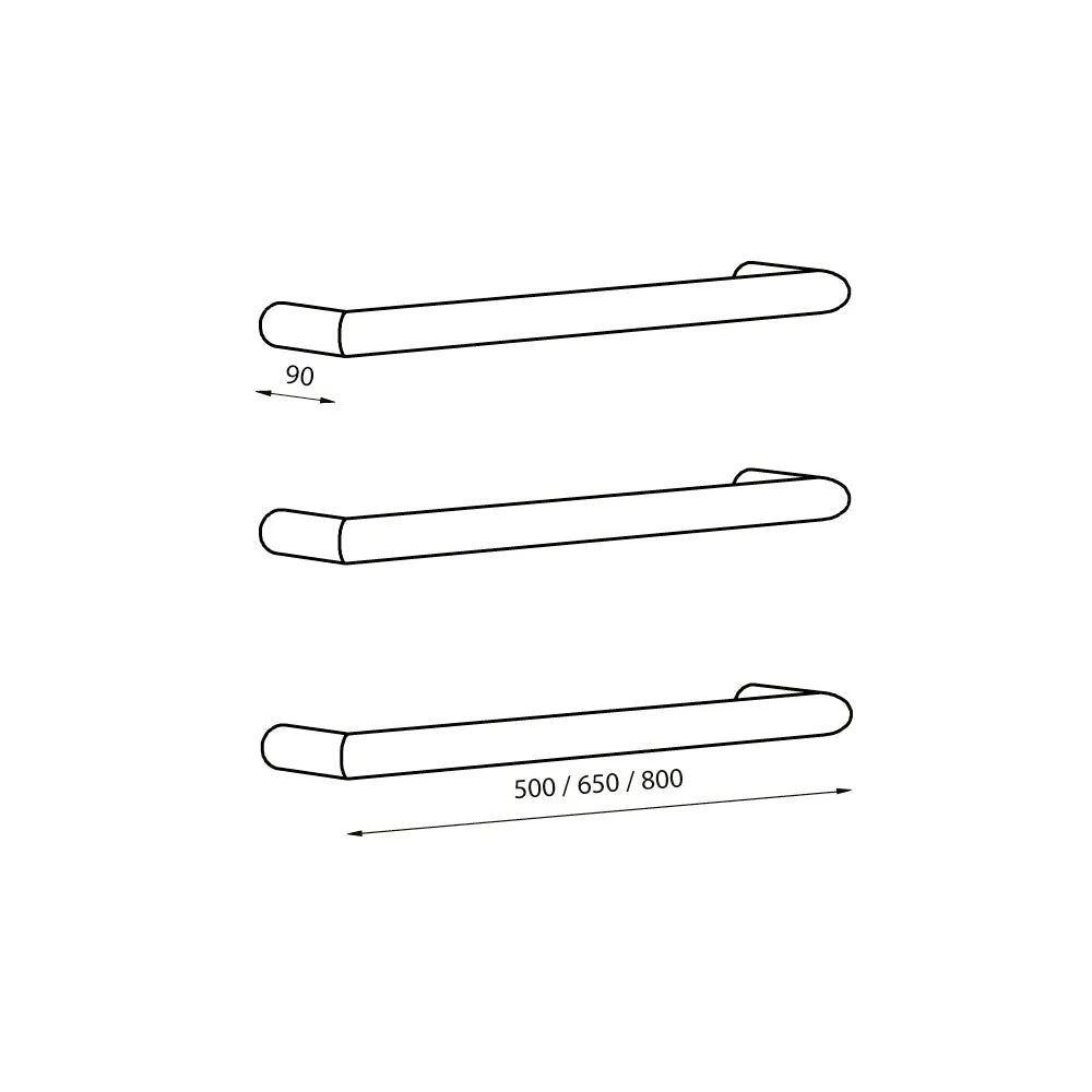 Radiant Low Voltage Single Round Bar 650mm - Brushed Satin - Image 2