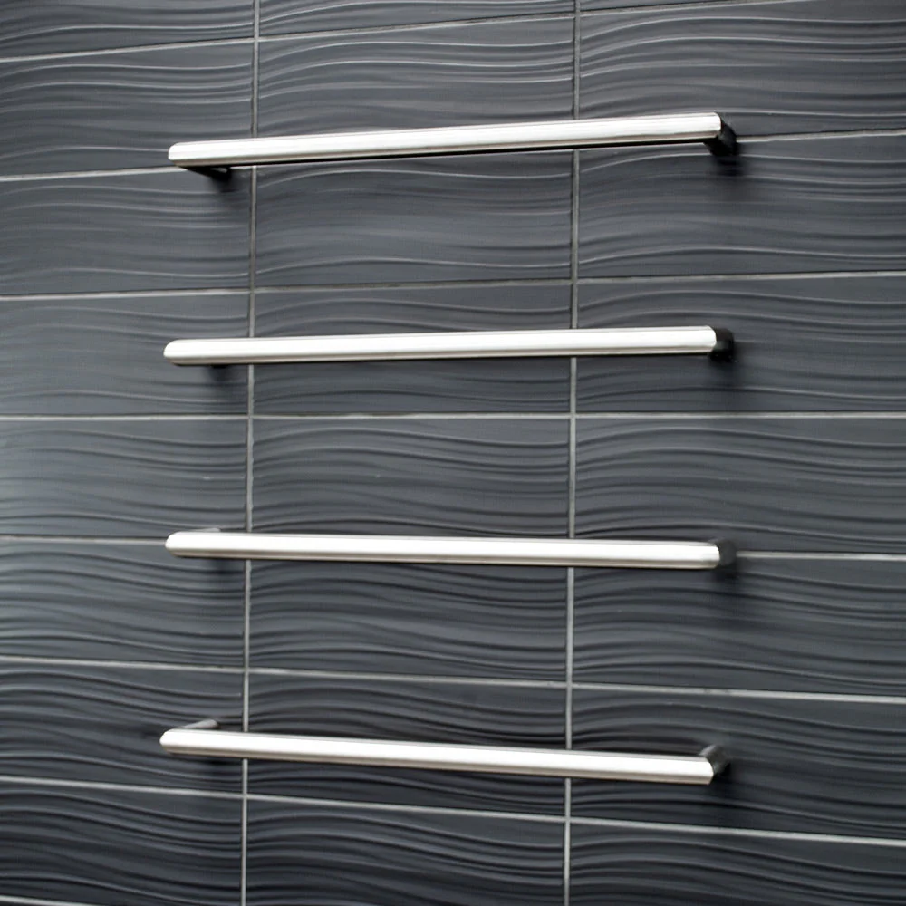 Radiant Low Voltage Single Round Bar 800mm - Brushed Satin