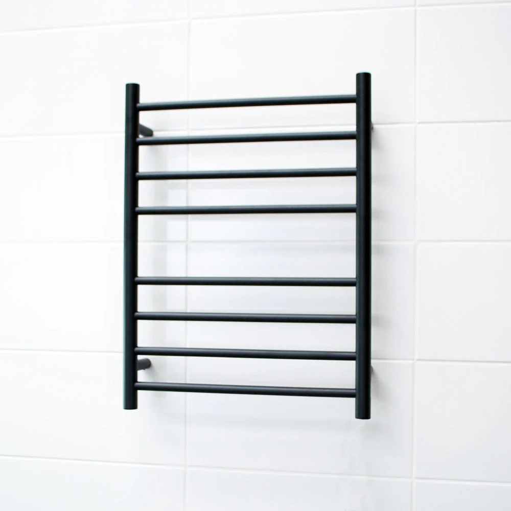Radiant Non-Heated Round Ladder 530 x 700mm - Matt Black