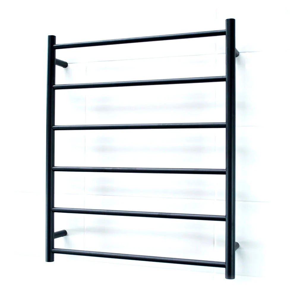 Radiant Non-Heated Square Ladder 700 x 830mm - Matt Black