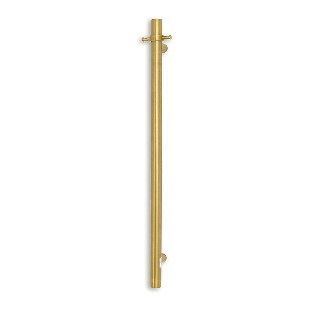 Radiant Vertical Single Towel Rail 40 x 950mm - Brushed Gold - Image 2