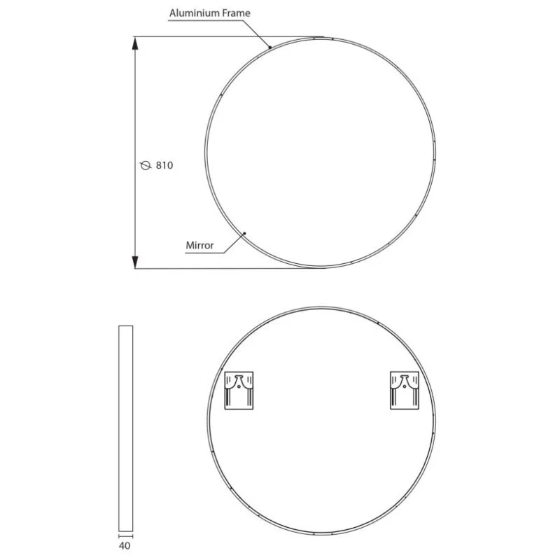 Remer Modern Round Mirror 810mm - Image 6