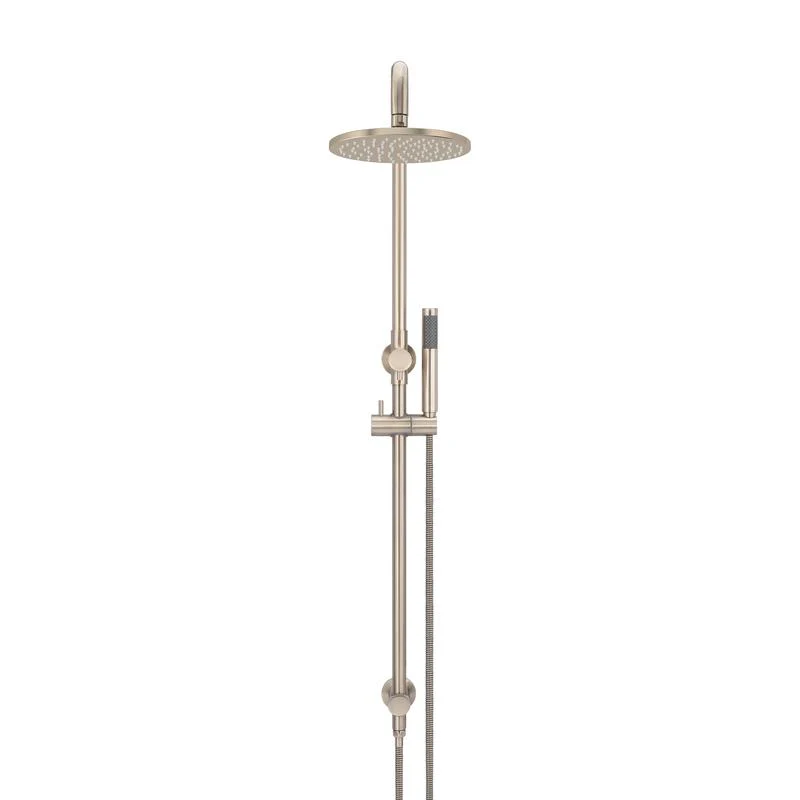 Meir Round Combination / Twin Shower Rail 200mm Rose Single Function Hand Shower - Champagne - Image 2