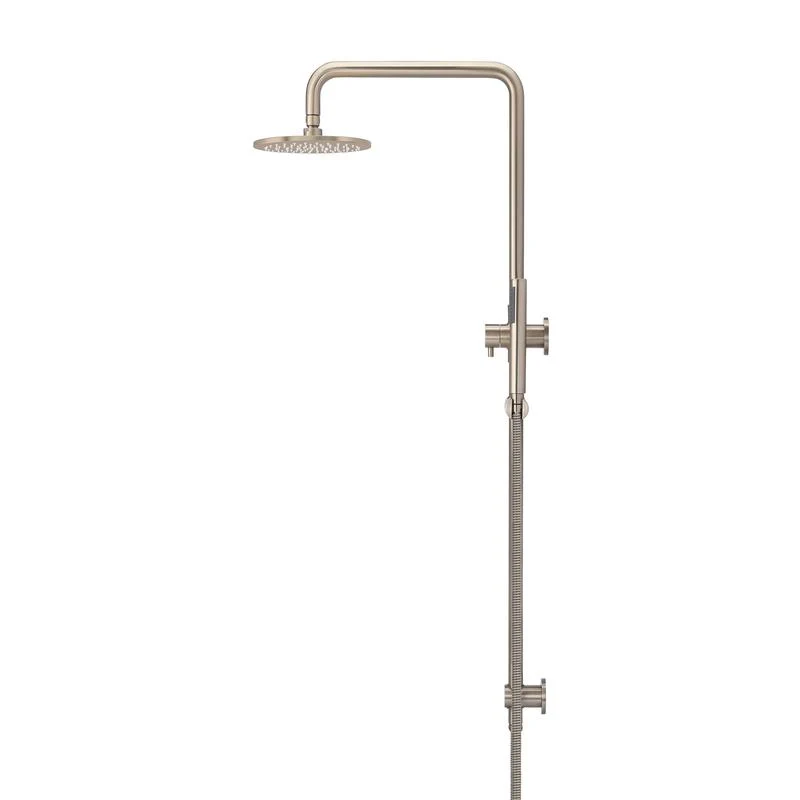 Meir Round Combination / Twin Shower Rail 200mm Rose Single Function Hand Shower - Champagne - Image 3