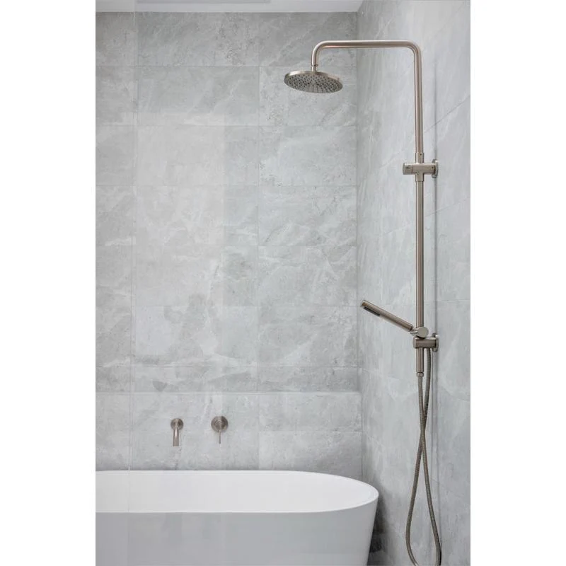 Meir Round Combination / Twin Shower Rail 200mm Rose Single Function Hand Shower - Champagne - Image 4