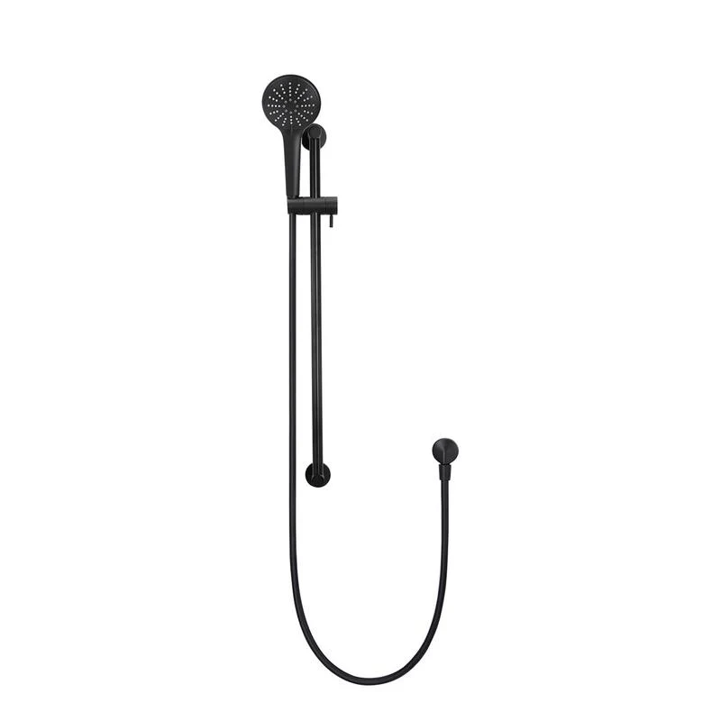Meir Round Three Function Hand Shower on Rail Column - Black Matte - Image 2