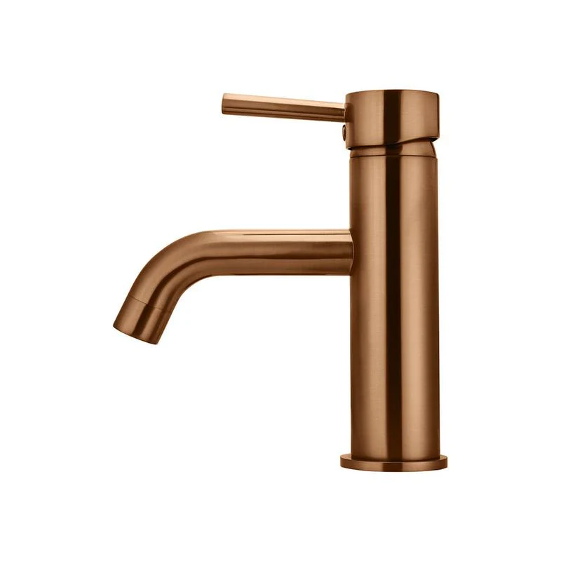 Meir Round Basin Mixer Tap Curved - Lustre Bronze - Image 2
