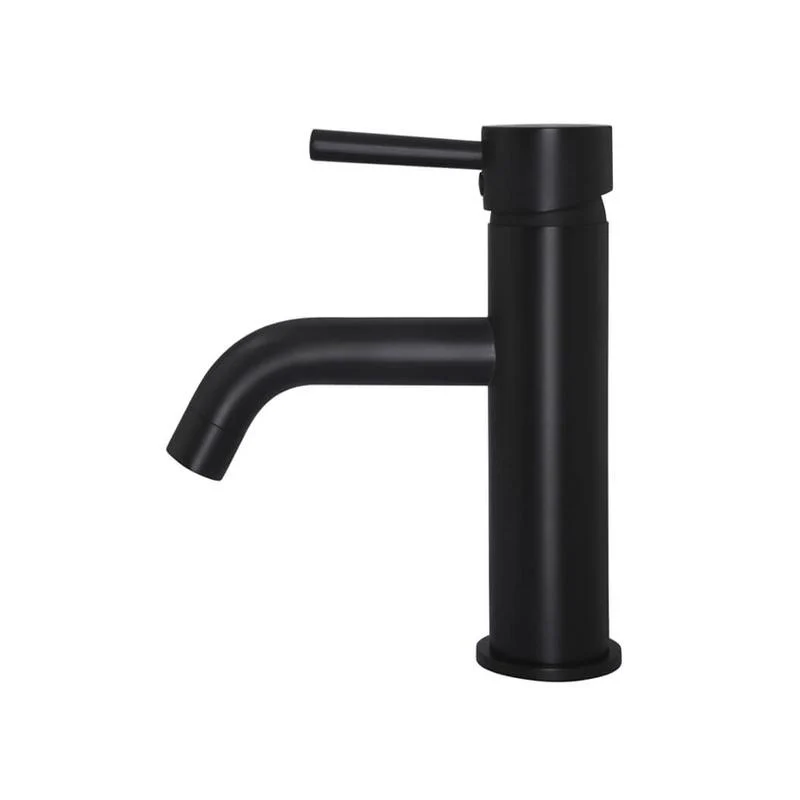 Meir Round Basin Mixer Tap Curved - Black Matte - Image 2