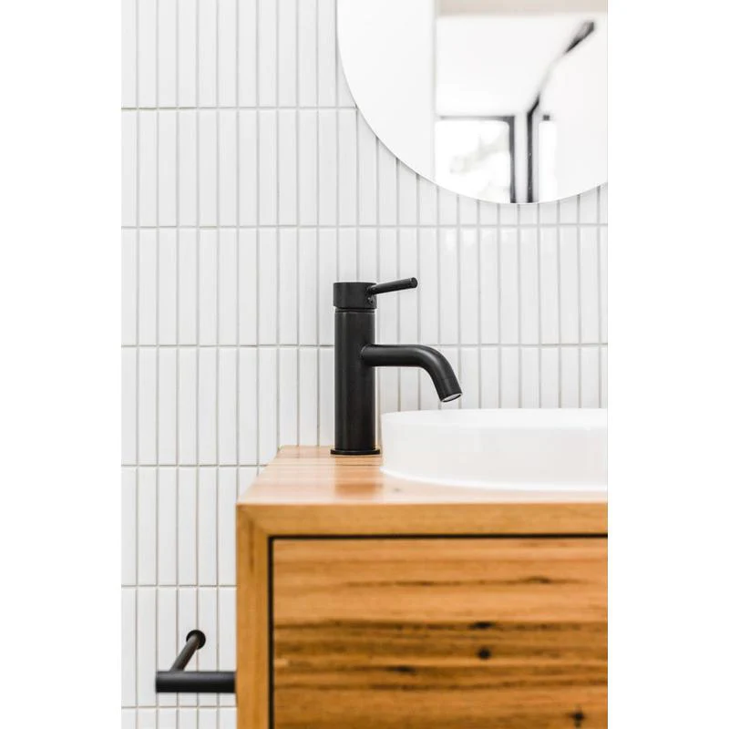 Meir Round Basin Mixer Tap Curved - Black Matte - Image 4