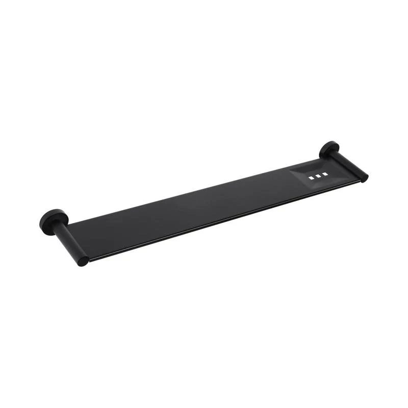 Meir Round Bathroom Shelf - Black Matte