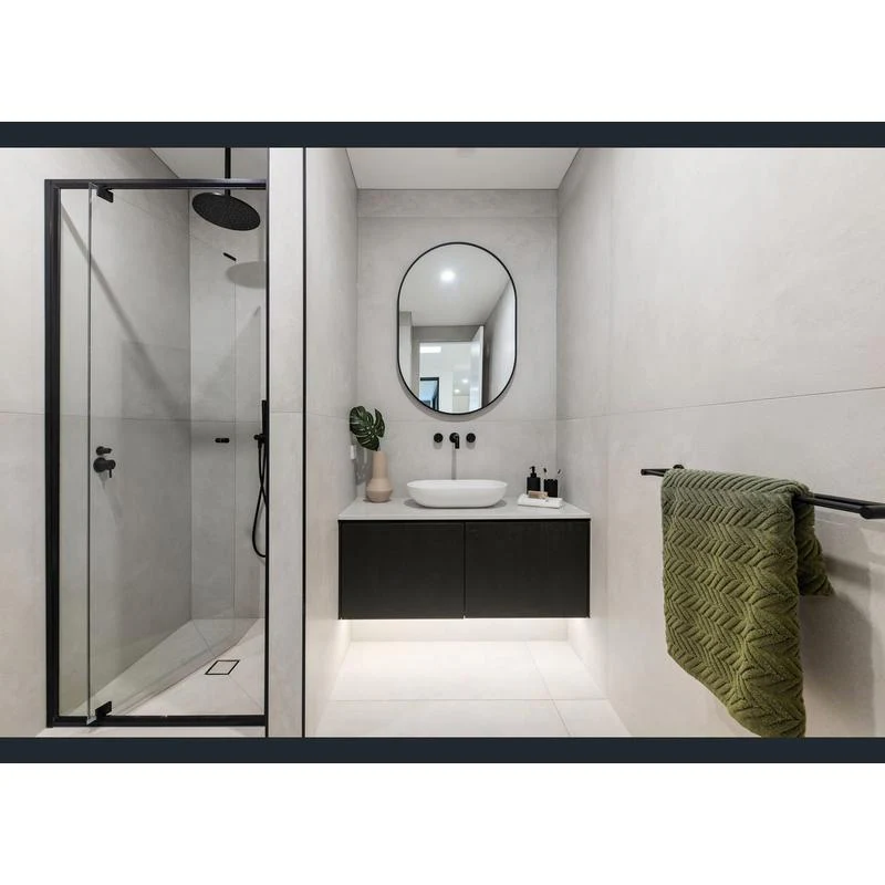 Meir Round Ceiling Shower Arm 300mm - Black Matte - Image 3