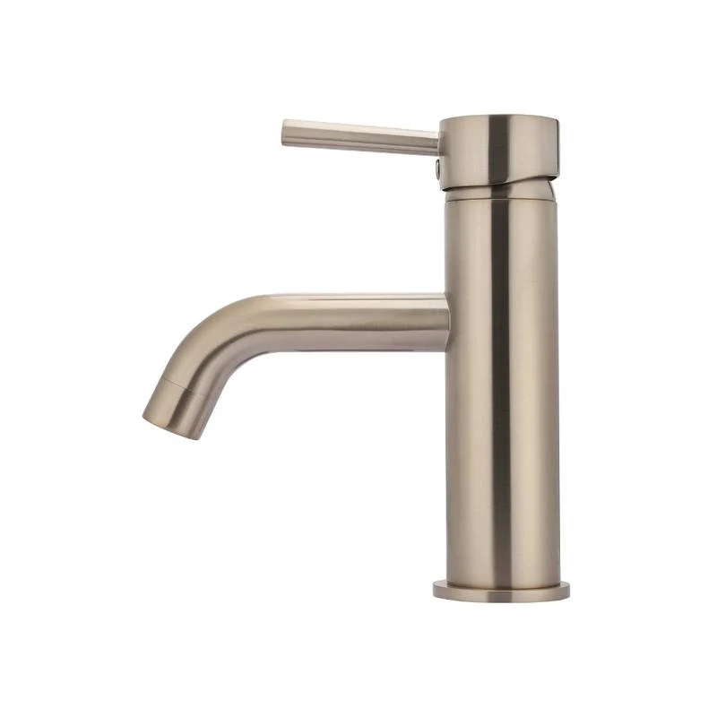 Meir Round Basin Mixer Tap Curved - Champagne - Image 2