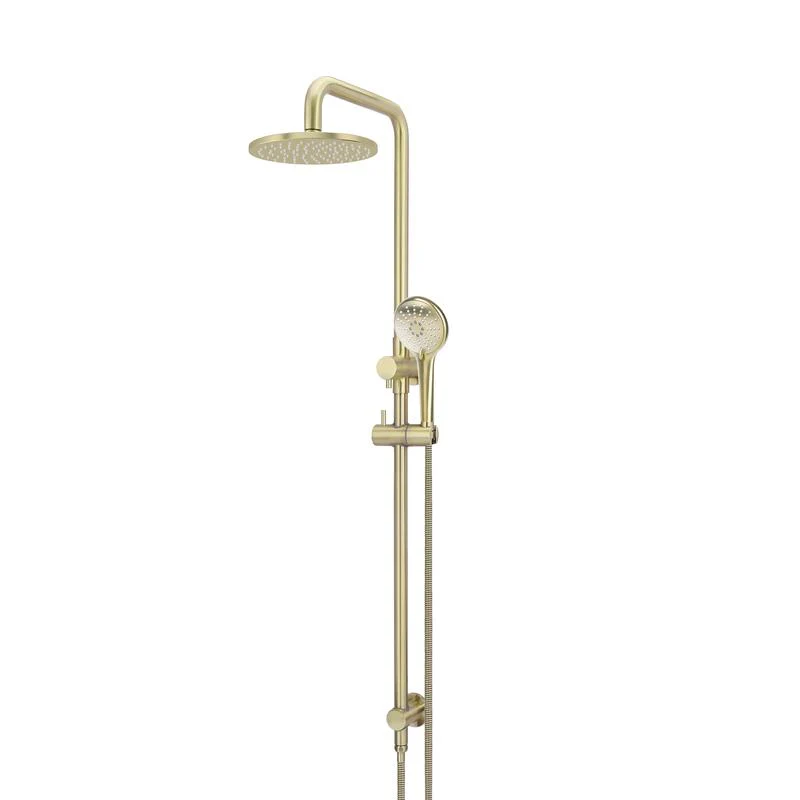 Meir Round Combination / Twin Shower Rail 200mm Rose Three Function Hand Shower - PVD Tiger Bronze