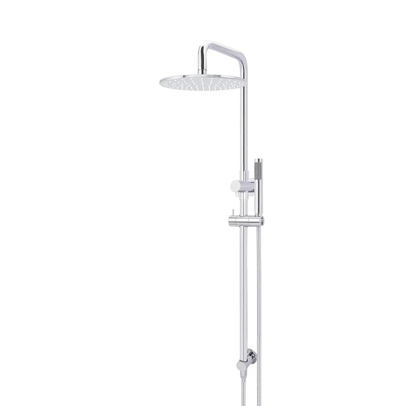 Meir Round Combination / Twin Shower Rail 300mm Rose Single Function Hand Shower - Polished Chrome