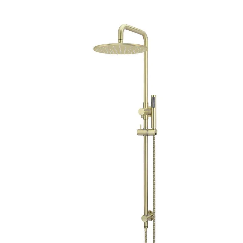 Meir Round Combination / Twin Shower Rail 300mm Rose Single Function Hand Shower - PVD Tiger Bronze