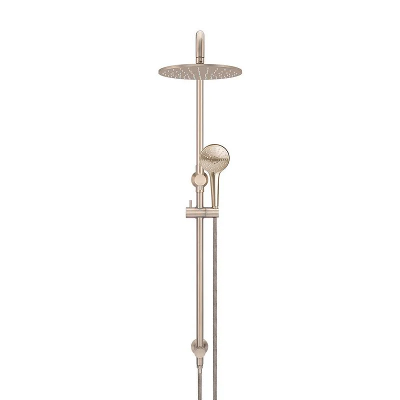 Meir Round Combination / Twin Shower Rail 300mm Rose Three Function Hand Shower - Champagne - Image 3