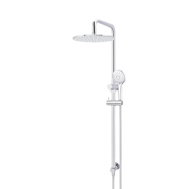 Meir Round Combination / Twin Shower Rail 300mm Rose Three Function Hand Shower - Polished Chrome