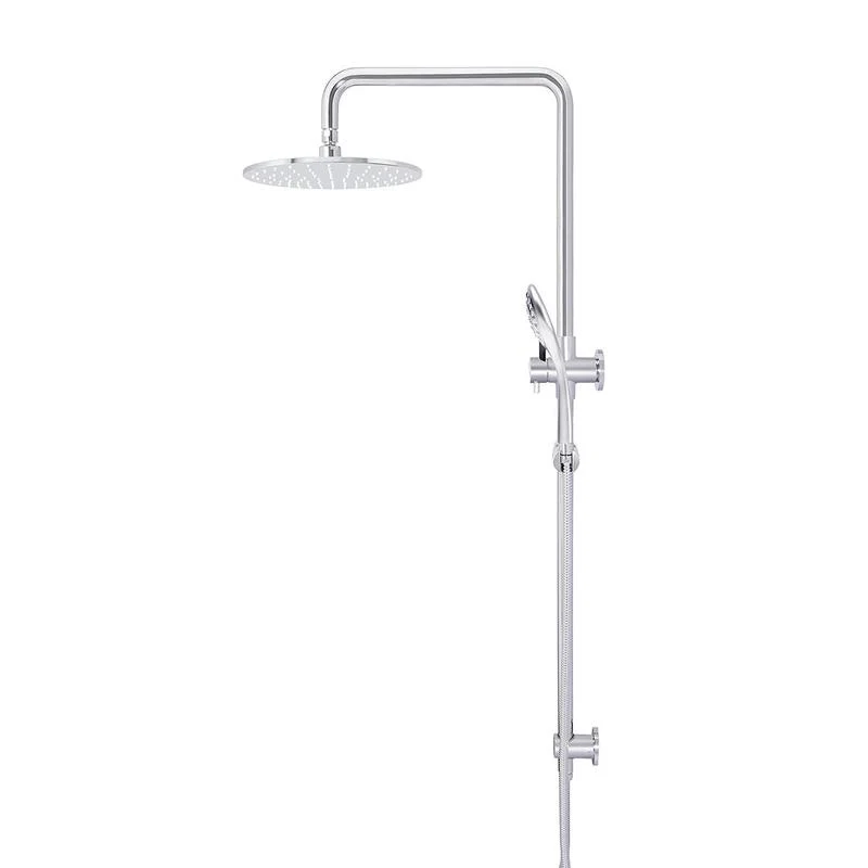 Meir Round Combination / Twin Shower Rail 300mm Rose Three Function Hand Shower - Polished Chrome - Image 3