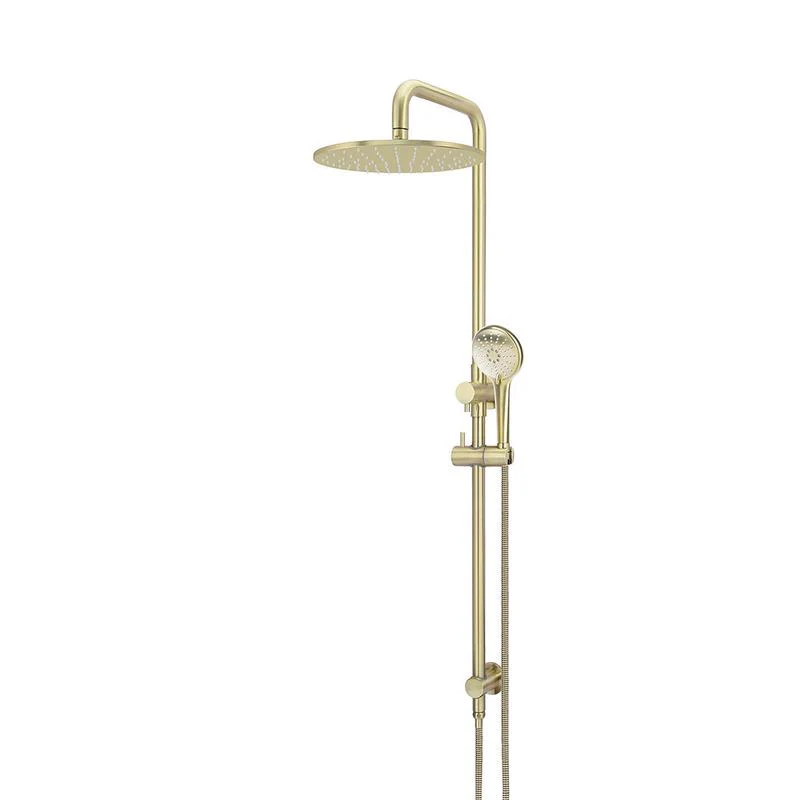 Meir Round Combination / Twin Shower Rail 300mm Rose Three Function Hand Shower - PVD Tiger Bronze