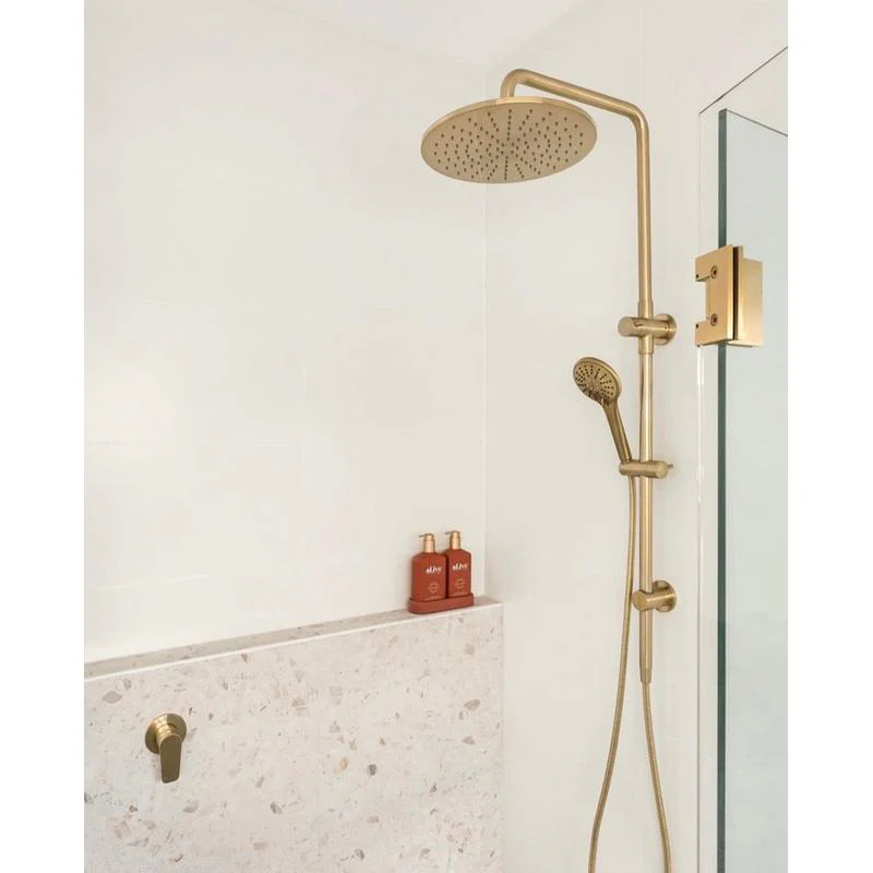 Meir Round Combination / Twin Shower Rail 300mm Rose Three Function Hand Shower - PVD Tiger Bronze - Image 4