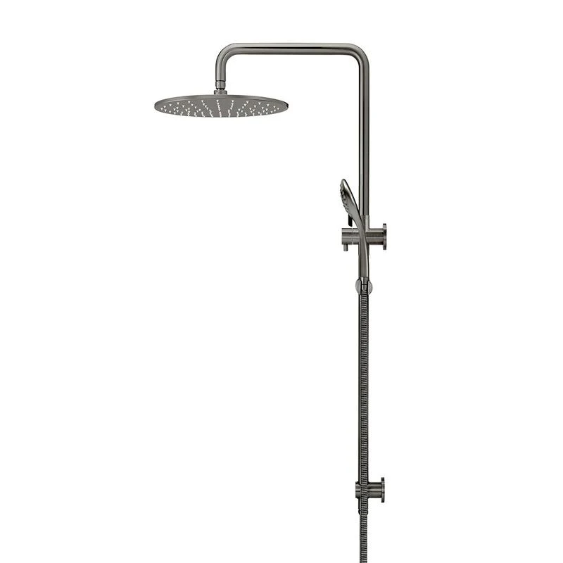 Meir Round Combination / Twin Shower Rail 300mm Rose Three Function Hand Shower - Shadow Gun Metal - Image 3