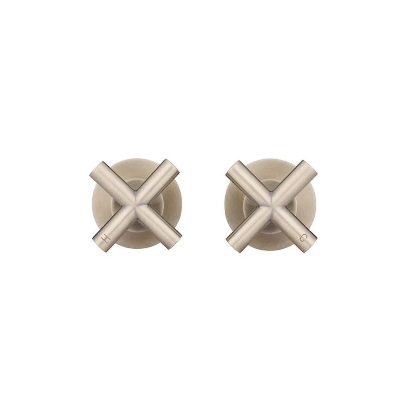 Meir Round Cross Handle Jumper Valve Wall Top Assemblies - Champagne - Image 5