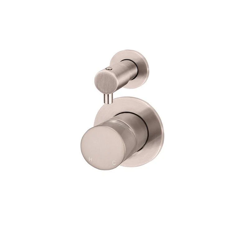Meir Round Diverter Mixer Pinless Handle Trim Kit (In-wall Body Not Included) - Champagne