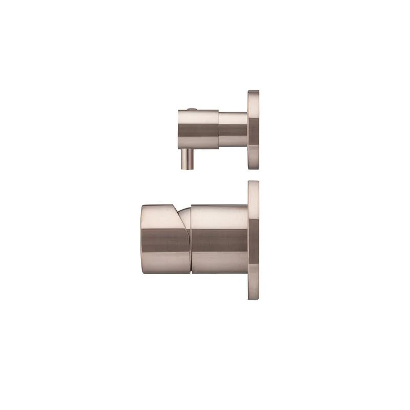Meir Round Diverter Mixer Pinless Handle Trim Kit (In-wall Body Not Included) - Champagne - Image 2