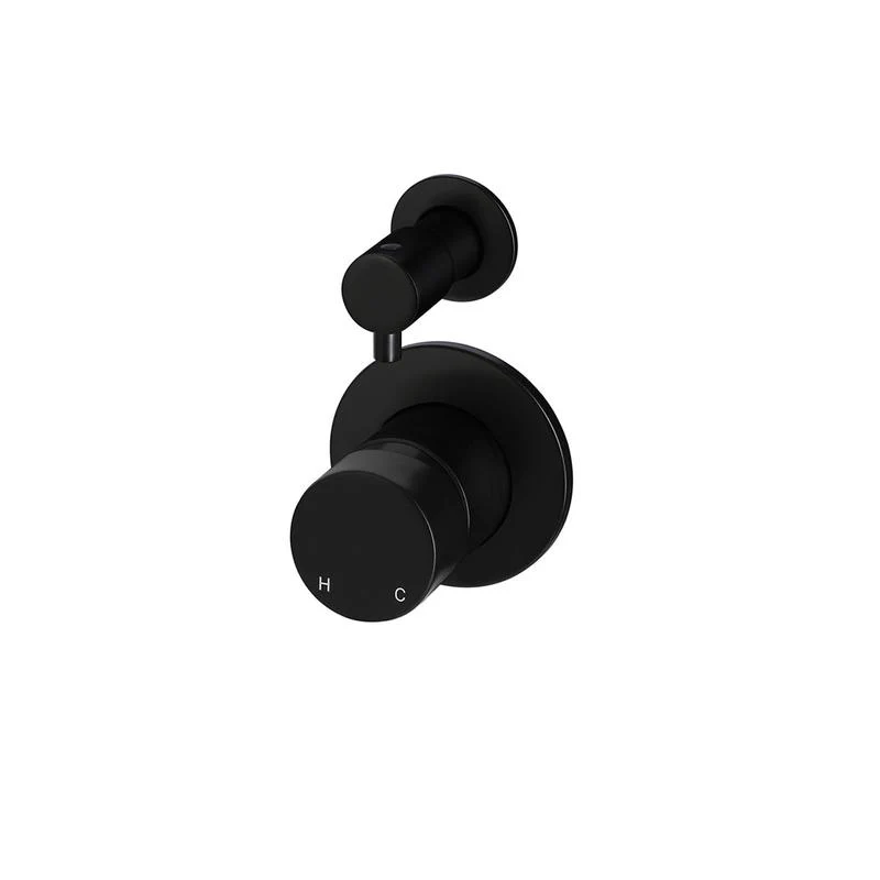 Meir Round Diverter Mixer Pinless Handle Trim Kit (In-wall Body Not Included) - Black Matte