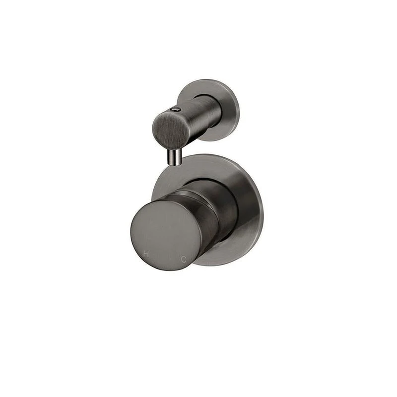 Meir Round Diverter Mixer Pinless Handle Trim Kit (In-wall Body Not Included) - Shadow Gun Metal