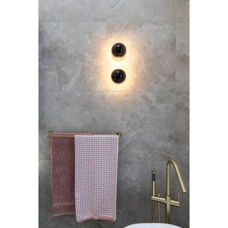 Meir Round Double Towel Rail 600mm - PVD Tiger Bronze - Image 3