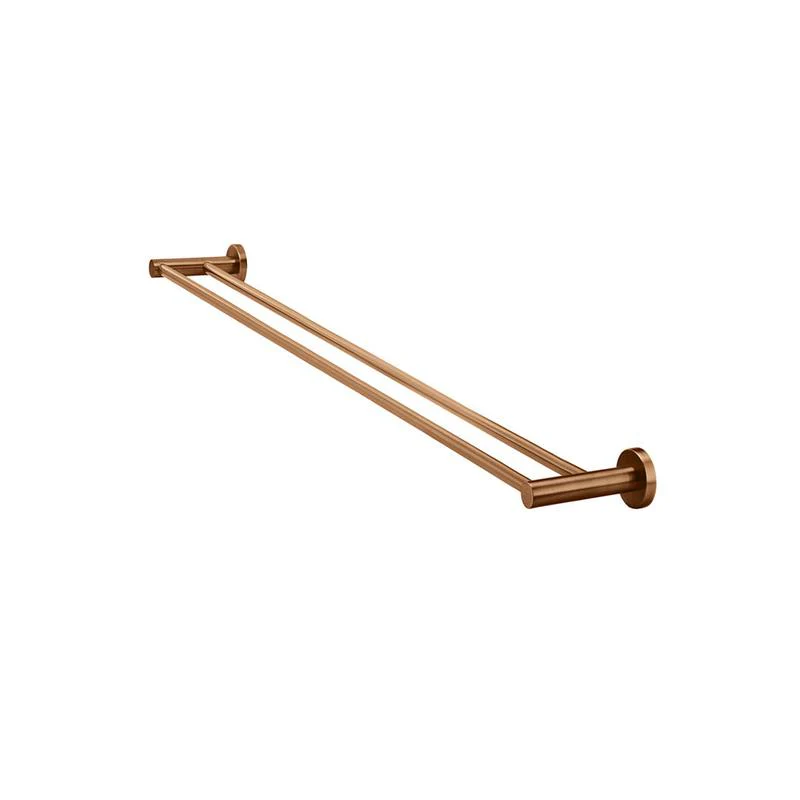 Meir Round Double Towel Rail 900mm - Lustre Bronze