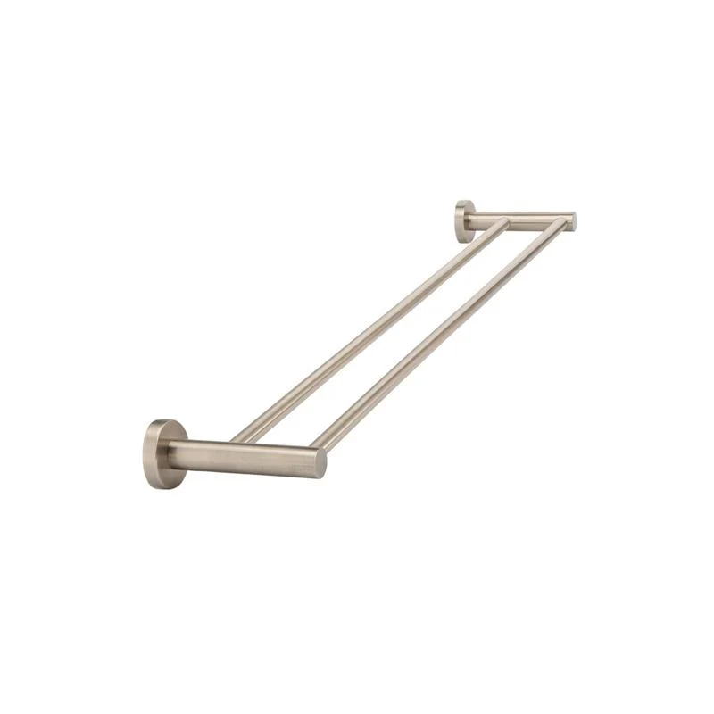 Meir Round Double Towel Rail 600mm - Champagne