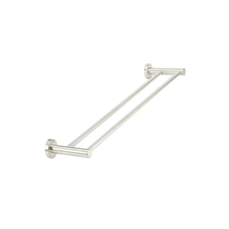 Meir Round Double Towel Rail 600mm - PVD Brushed Nickel