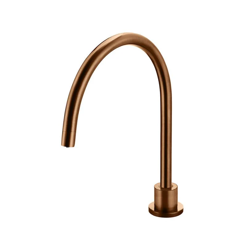 Meir Round Gooseneck High-Rise Swivel Hob Spout - Lustre Bronze