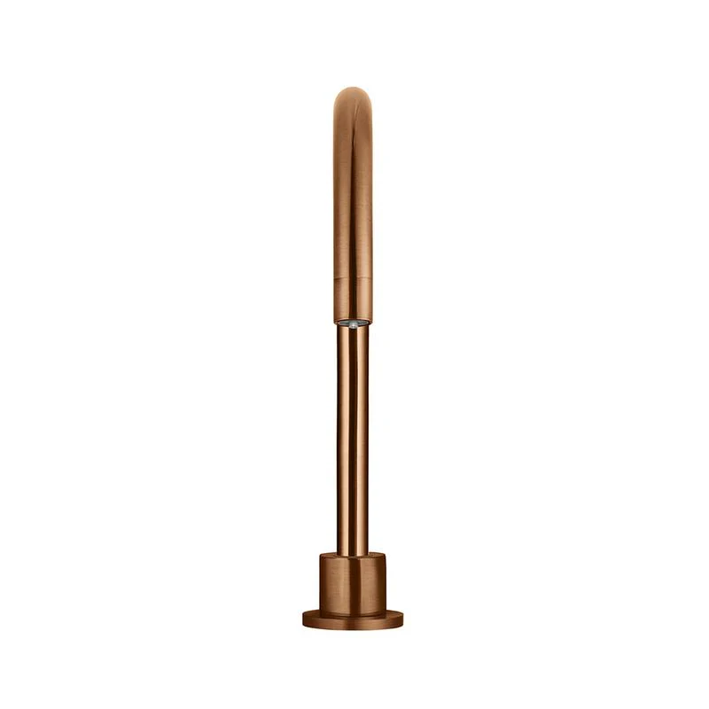 Meir Round Gooseneck High-Rise Swivel Hob Spout - Lustre Bronze - Image 3