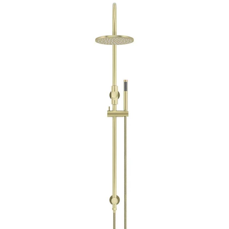 Meir Round Gooseneck Shower Set with 200mm Rose Single-Function Hand Shower - PVD Tiger Bronze - Image 2