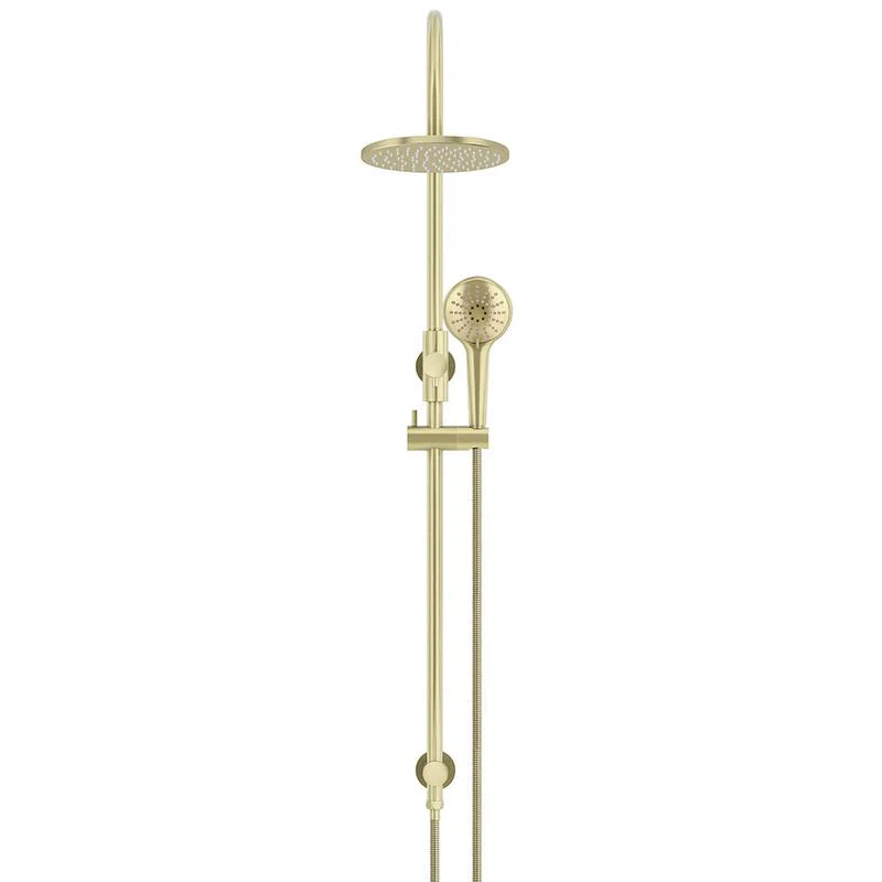 Meir Round Gooseneck Shower Set with 200mm Rose Three-Function Hand Shower - PVD Tiger Bronze - Image 2