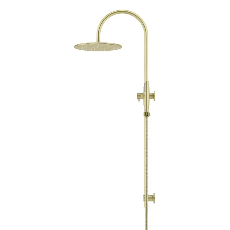 Meir Round Gooseneck Shower Set with 300mm Rose Single-Function Hand Shower - PVD Tiger Bronze - Image 3