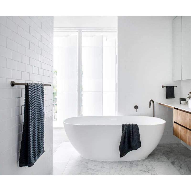 Meir Round Guest Towel Rail - Shadow Gun Metal - Image 4