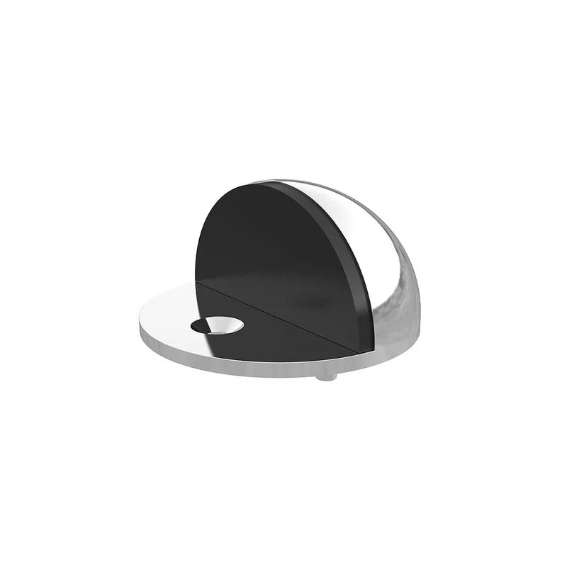 Meir Round Half Moon Door Stop - Polished Chrome