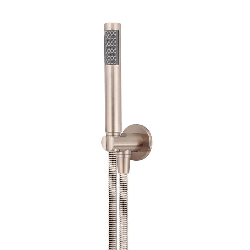 Meir Round Hand Shower on Fixed Bracket - Champagne