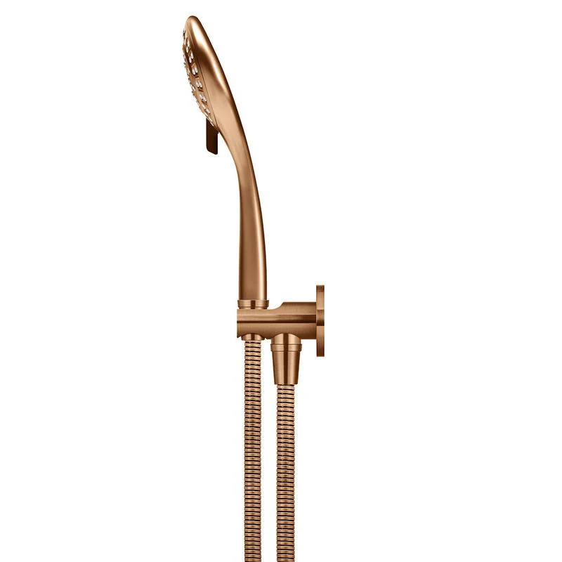 Meir Round Three Function Hand Shower on Fixed Bracket - Lustre Bronze - Image 3