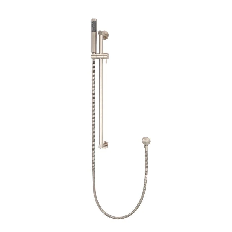 Meir Round Hand Shower on Rail Column - Champagne