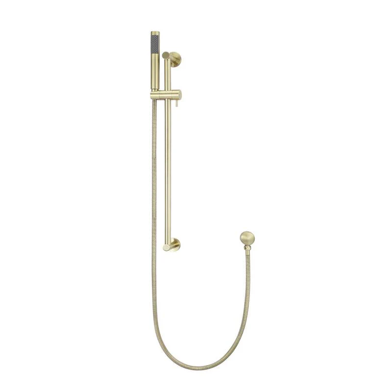 Meir Round Hand Shower on Rail Column - PVD Tiger Bronze