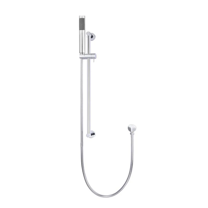 Meir Round Hand Shower on Rail Column - Polished Chrome