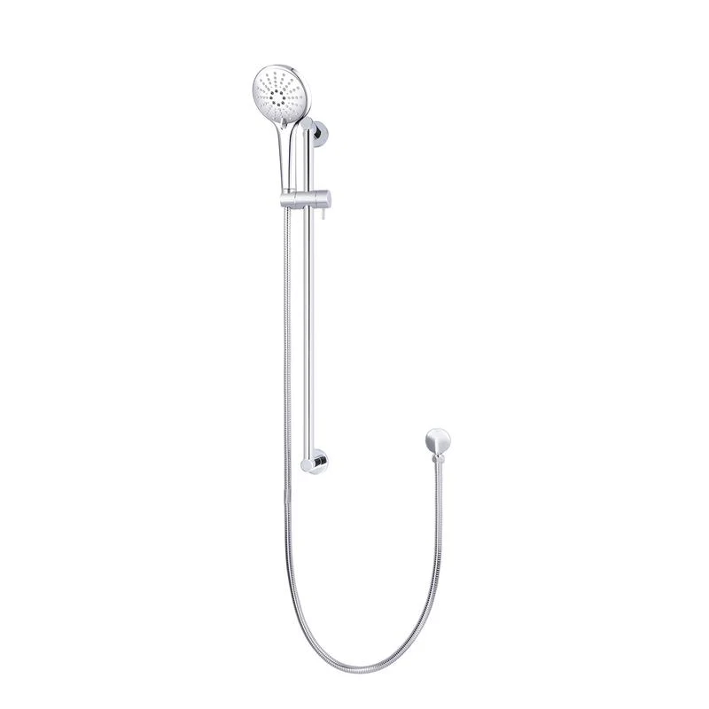 Meir Round Three Function Hand Shower on Rail Column - Polished Chrome
