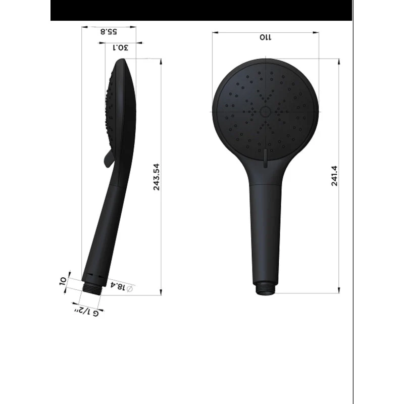 Meir Round Hand Shower Three-Function - Lustre Bronze - Image 3
